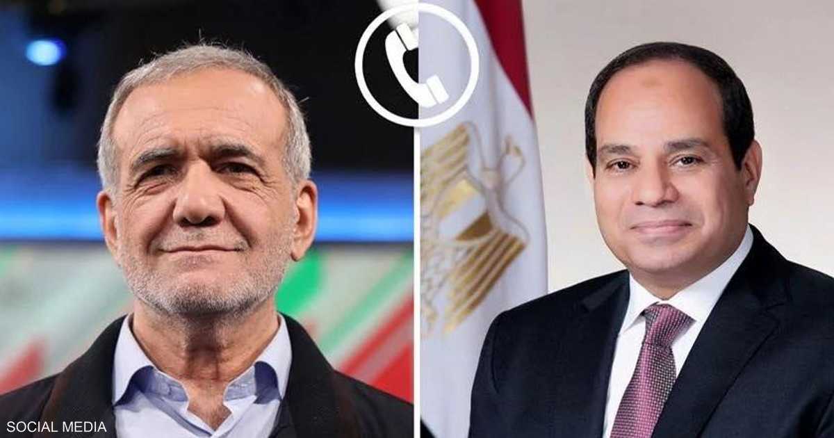 السيسي يؤكد لرئيس إيران موقف مصر من التصعيد الإسرائيلي